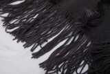 Women Fall and winter shawl Solid hooded knitting cape shawl sweater