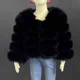 Children's winter warm Faux fur long sleeve jacket