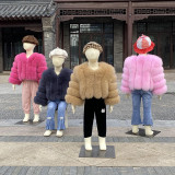 Children's Warm Patchwork Faux Fur Jacket