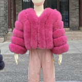 Children's Warm Patchwork Faux Fur Jacket