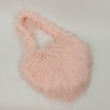 Style Trendy Heart Bag Women's Fur Bag Heart-Shaped Cute Crossbody Bag Shoulder Bag