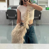 Fashion Girl Furry Messenger Bag