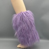 Autumn And Winter Imitation Wool Boot Covers Plush Socks Maxi Fur High Leggings Sleeves For Women