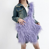 Fashion Girl Furry Messenger Bag