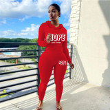 Plus Size Women's Sexy Fashion Printed Sports Two-Piece Pants Set