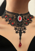 Accessories Style Gothic Collarbone Fashion Women's Necklace Lace Alloy Choker Bridal Accessories