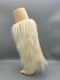 Autumn And Winter Imitation Wool Boot Covers Plush Socks Maxi Fur High Leggings Sleeves For Women