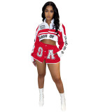 Women's Autumn And Winter Printed Sports Long Sleeve Two-Piece Skirt Set