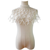 Accessories Fashion Pearl Bra Shoulder Chain Pure Braided Sexy Hollow Chest Ornament Body Chain Accessories