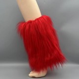 Autumn And Winter Imitation Wool Boot Covers Plush Socks Maxi Fur High Leggings Sleeves For Women