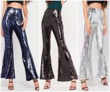 Sexy Nightclub Women's Multicolor Sequin Bell Bottom Pants