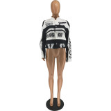Women's Autumn And Winter Printed Sports Long Sleeve Two-Piece Skirt Set