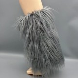 Autumn And Winter Imitation Wool Boot Covers Plush Socks Maxi Fur High Leggings Sleeves For Women