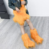 Fashion Girl Furry Messenger Bag