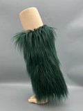 Autumn And Winter Imitation Wool Boot Covers Plush Socks Maxi Fur High Leggings Sleeves For Women