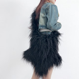 Fashion Girl Furry Messenger Bag