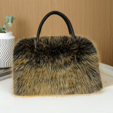 Fur Plush Bag Fashion Portable Shoulder Imitation Fur Bag