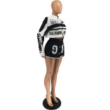 Women's Autumn And Winter Printed Sports Long Sleeve Two-Piece Skirt Set