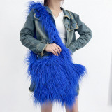 Fashion Girl Furry Messenger Bag