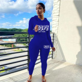 Plus Size Women's Sexy Fashion Printed Sports Two-Piece Pants Set