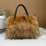 Fur Plush Bag Fashion Portable Shoulder Imitation Fur Bag