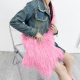 Fashion Girl Furry Messenger Bag