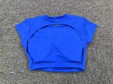 Women yoga backless quick-drying sports outdoor running with chest pad fitness T-shirt