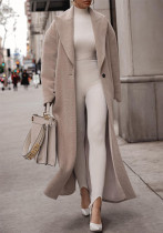 Women Autumn and Winter Warm Long Sleeve Turndown Collar Jacket