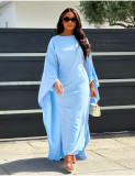Women Loose Solid Casual Dress