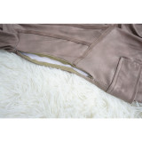 Women Sexy Long Sleeve Square Neck Slit Dress