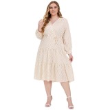 Plus Size Women Autumn Long Sleeve Dress