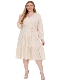 Plus Size Women Autumn Long Sleeve Dress