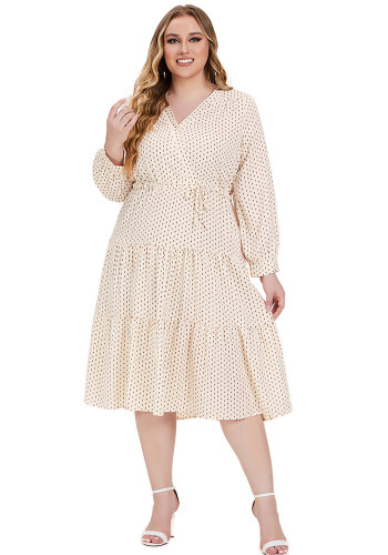 Plus Size Women Autumn Long Sleeve Dress