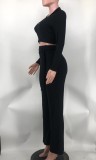 Women Solid V neck Top and Bell Bottom Pant two-piece set