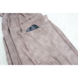 Women Sexy Long Sleeve Square Neck Slit Dress