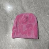 Women American Letter Embroidered Retro Pile Hat Autumn and Winter Warm Hat