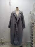 Women Autumn and Winter Warm Long Sleeve Turndown Collar Jacket