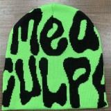 Women American Letter Embroidered Retro Pile Hat Autumn and Winter Warm Hat