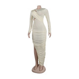 Sexy Slim Side Open Waist Nightclub Bodycon Dress