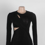 Sexy Slim Side Open Waist Nightclub Bodycon Dress