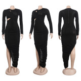 Sexy Slim Side Open Waist Nightclub Bodycon Dress