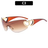 Sunglasses Rimless One-Piece Sunglasses For Women