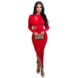 Sexy Slim Side Open Waist Nightclub Bodycon Dress
