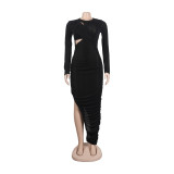 Sexy Slim Side Open Waist Nightclub Bodycon Dress