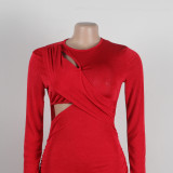 Sexy Slim Side Open Waist Nightclub Bodycon Dress