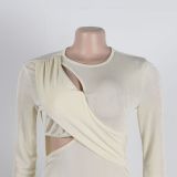 Sexy Slim Side Open Waist Nightclub Bodycon Dress