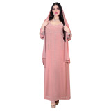 Women Arabian Beaded Chiffon Robe