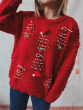 Christmas Women Pearl Christmas New Year Sweater
