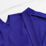 Women long sleeve cardigan lace up suit dress