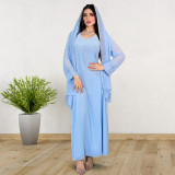 Women Arabian Beaded Chiffon Robe